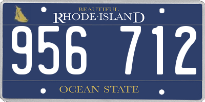 RI license plate 956712