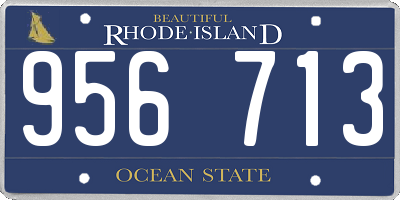 RI license plate 956713