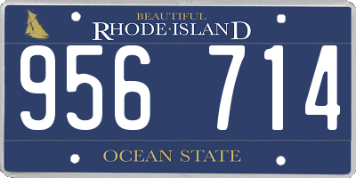 RI license plate 956714