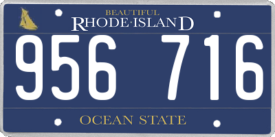 RI license plate 956716