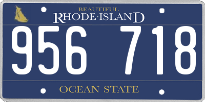 RI license plate 956718