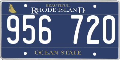 RI license plate 956720