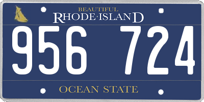 RI license plate 956724
