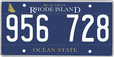 RI license plate 956728