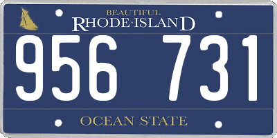 RI license plate 956731