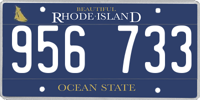 RI license plate 956733