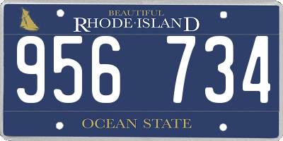 RI license plate 956734