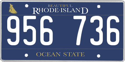 RI license plate 956736