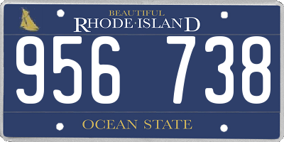 RI license plate 956738