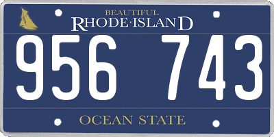 RI license plate 956743