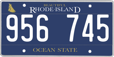 RI license plate 956745
