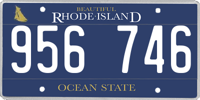 RI license plate 956746