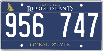 RI license plate 956747