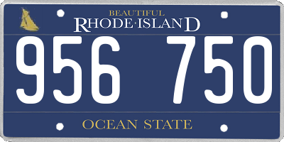 RI license plate 956750