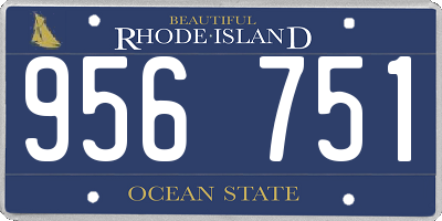 RI license plate 956751