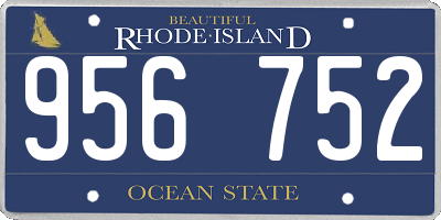 RI license plate 956752