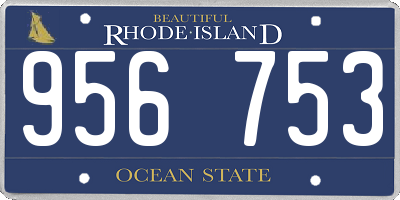 RI license plate 956753