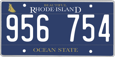 RI license plate 956754
