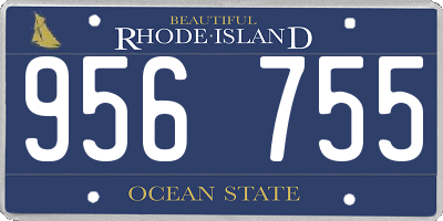 RI license plate 956755