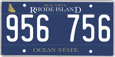 RI license plate 956756