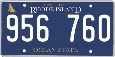 RI license plate 956760