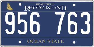 RI license plate 956763