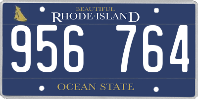 RI license plate 956764