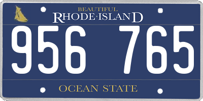 RI license plate 956765