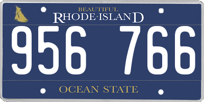 RI license plate 956766