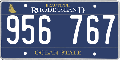 RI license plate 956767