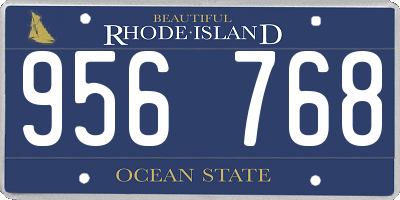 RI license plate 956768