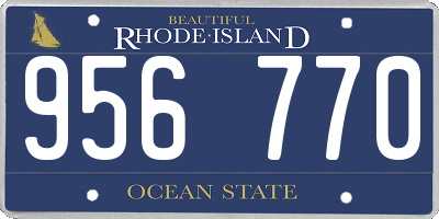 RI license plate 956770