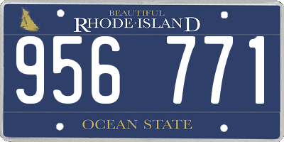 RI license plate 956771