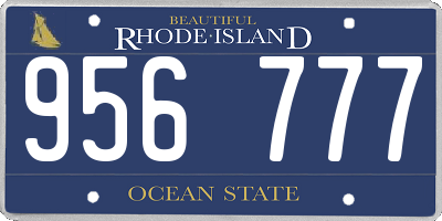 RI license plate 956777