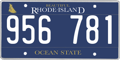 RI license plate 956781