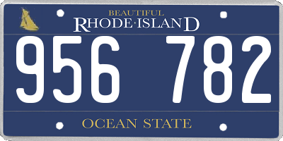 RI license plate 956782