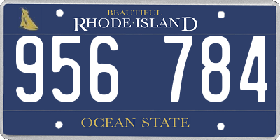 RI license plate 956784