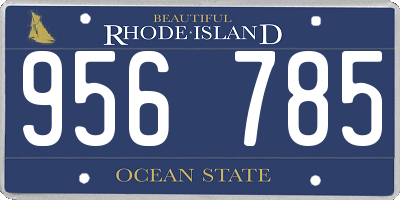RI license plate 956785