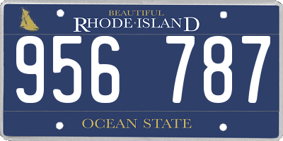 RI license plate 956787