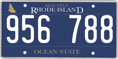 RI license plate 956788