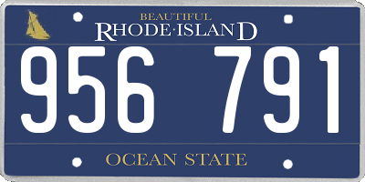 RI license plate 956791
