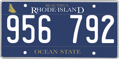 RI license plate 956792