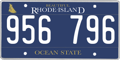 RI license plate 956796