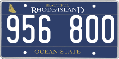 RI license plate 956800