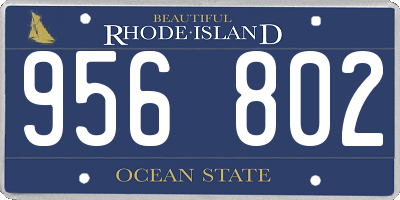 RI license plate 956802