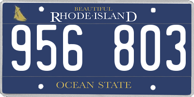 RI license plate 956803