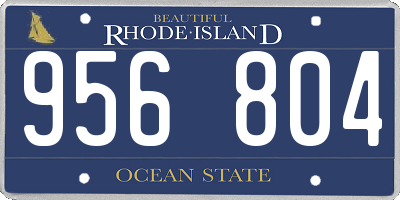 RI license plate 956804