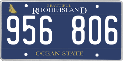 RI license plate 956806