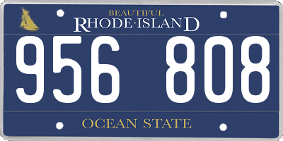 RI license plate 956808