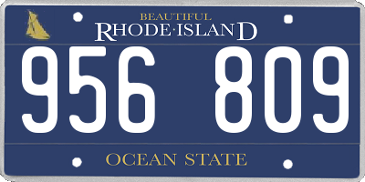 RI license plate 956809
